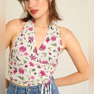 NWT Rouje Amber Floral Wrap Top